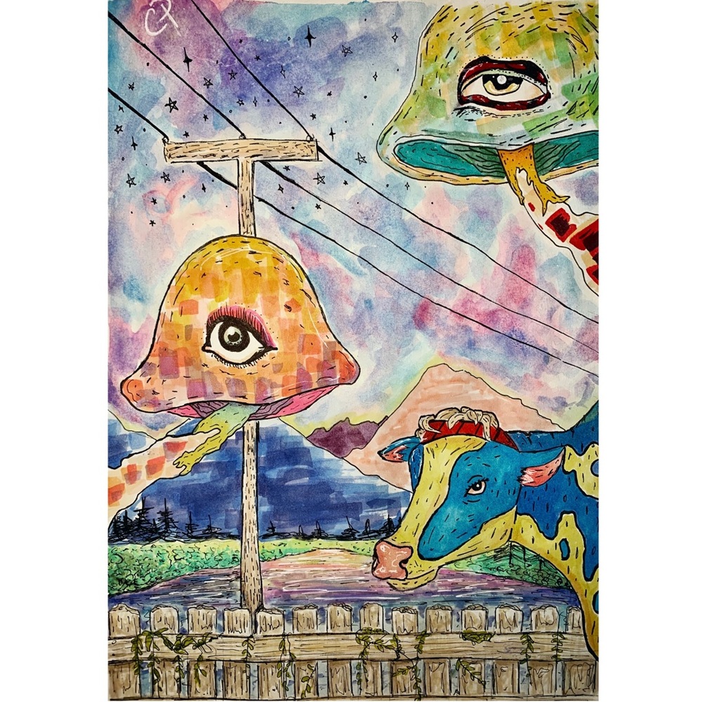 Trippy Watercolor Painting